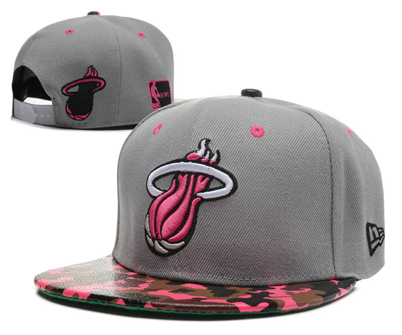 Miami Heat Grey Snapbacks Hat SD 0613